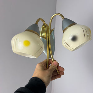 Wandlampe weiß Messing