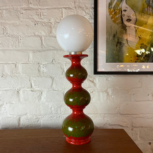 Tischlampe rot grün Bubble Keramik von Kaiser Leuchten