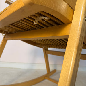 Schaukelstuhl mit original Polster von Selman Selmanagić für Hellerau