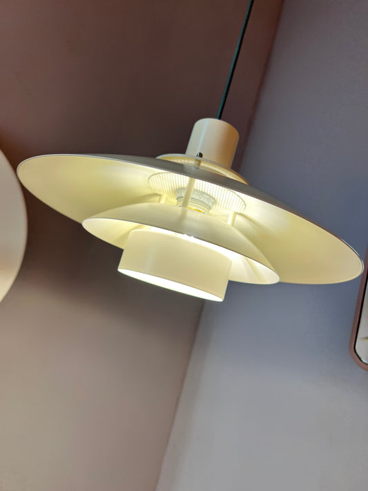 Lamellenlampe Dänemark cremeweiss