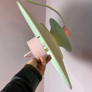 Lamellenlampe neu lackiert mint rosa