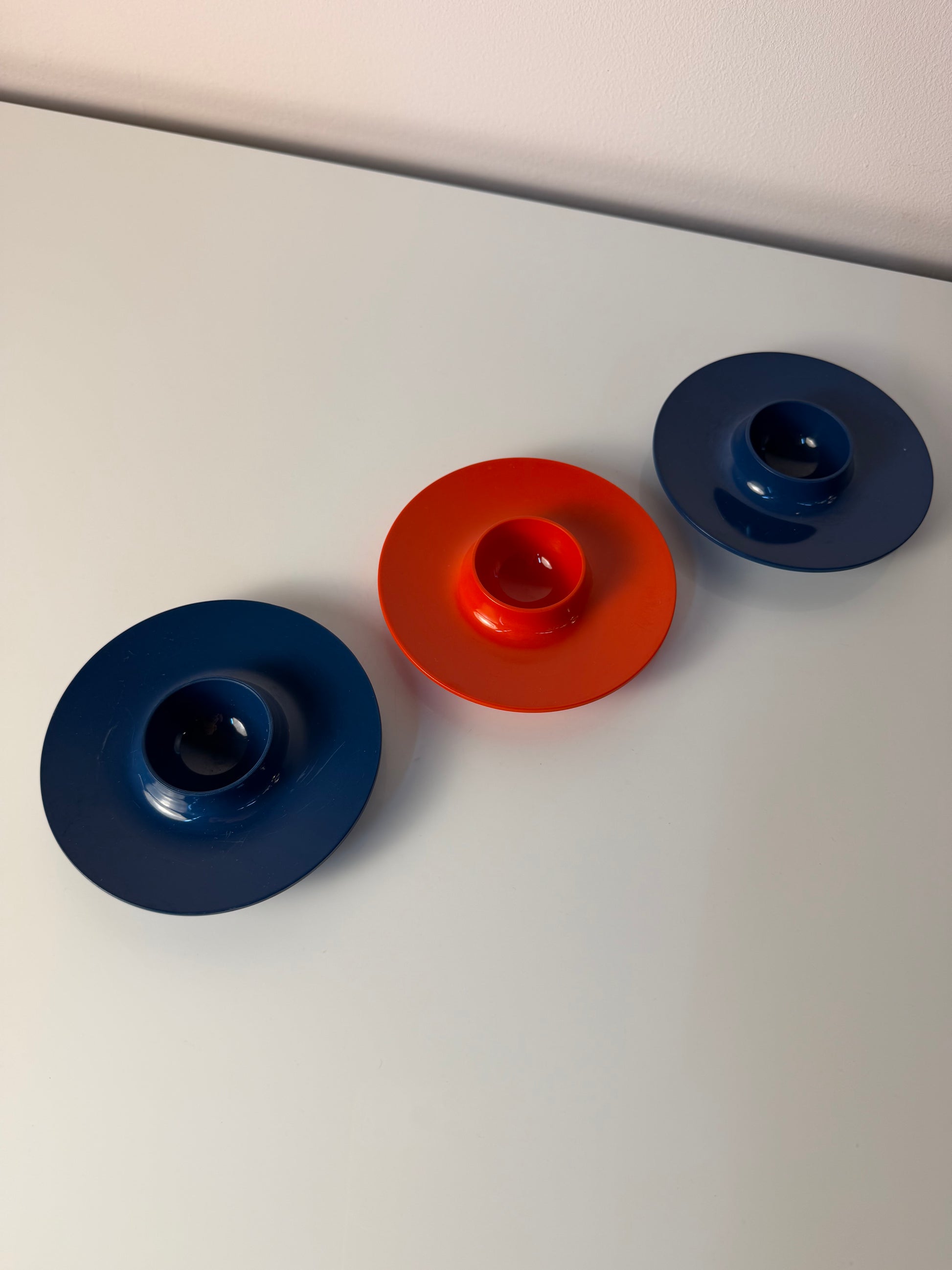 Set: 3x Eierbecher blau rot von Mepal