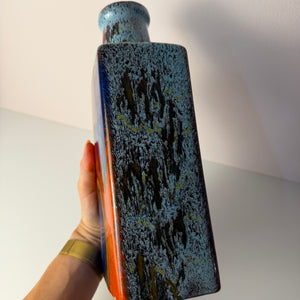 Vase 281-30 Fat Lava blau rot von on Scheurich West Germany