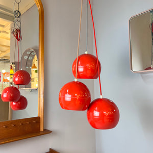 Kugellampe rot Kunststoff