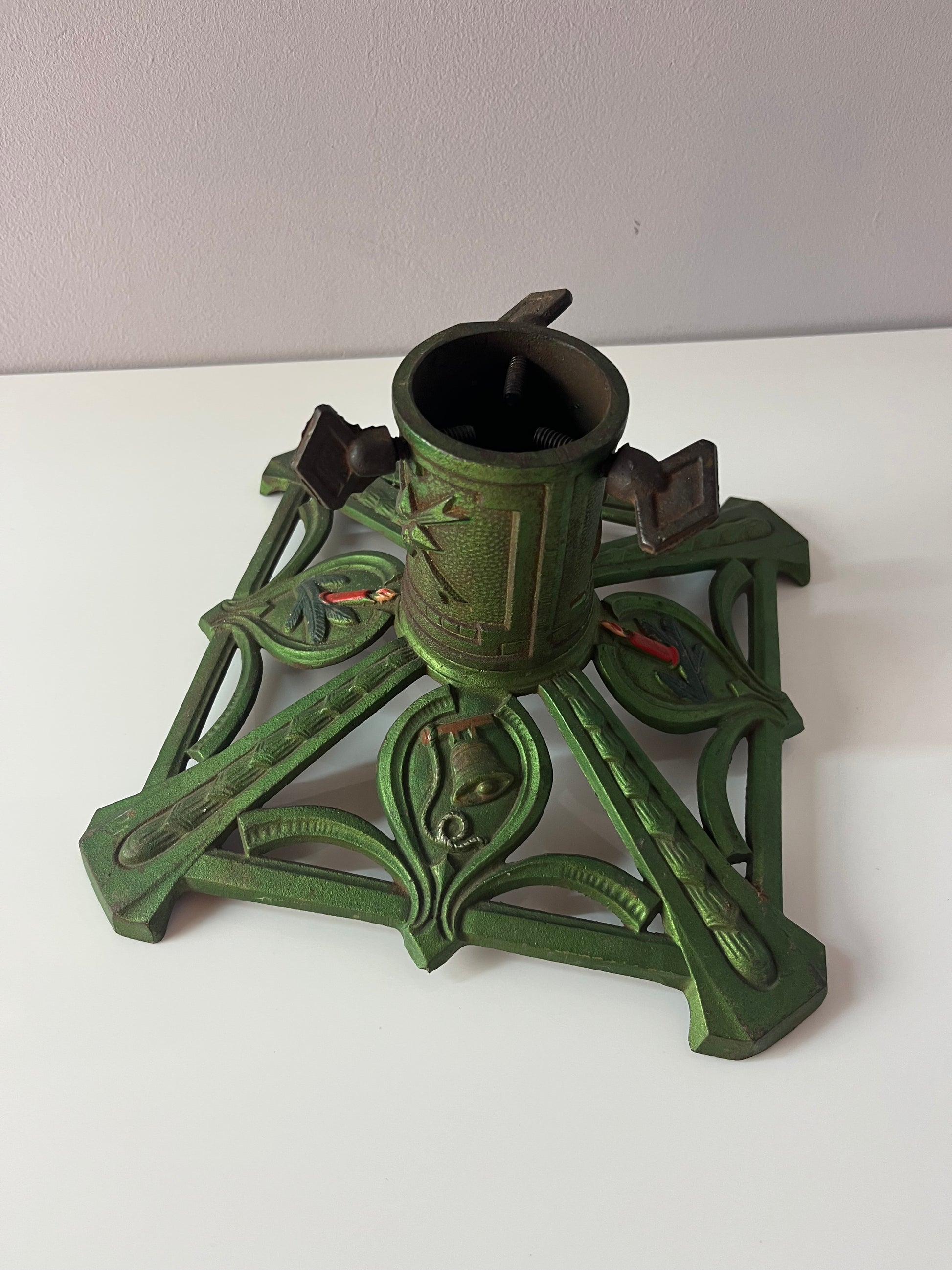 Tannenbaumständer grün Gusseisen