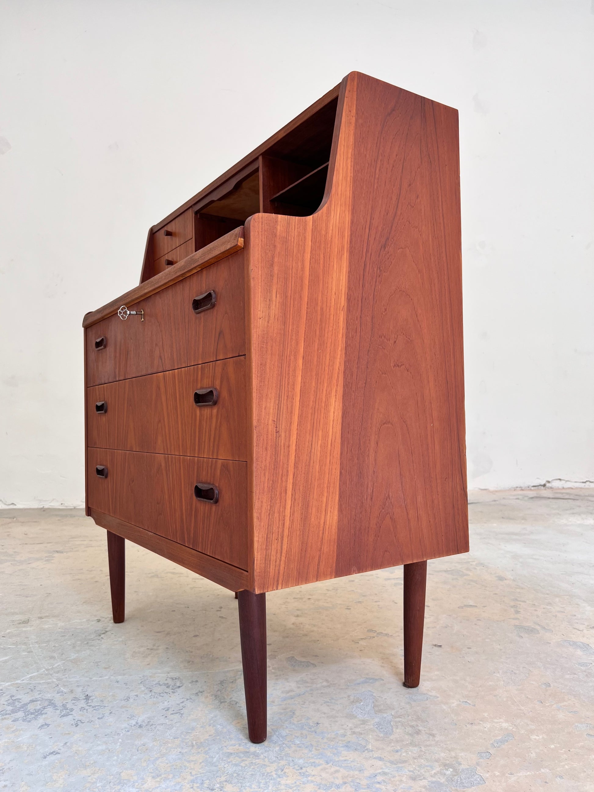 Sekretär Teak mit Spiegel aus Dänemark