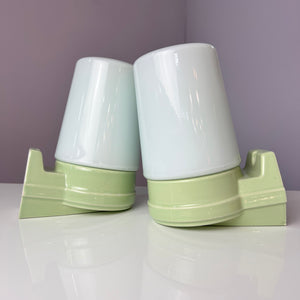 Set: 2x Wandlampe Modell 6070 hellgrün Sigvard Bernadotte für Ifö