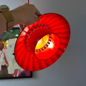 Hängelampe Solar rot Kunststoff von Svend Middelboe für Nordisk