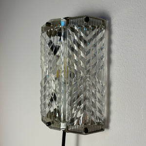 Wandlampe Messing & Glas von Wiktor Berndt für Flygsfors