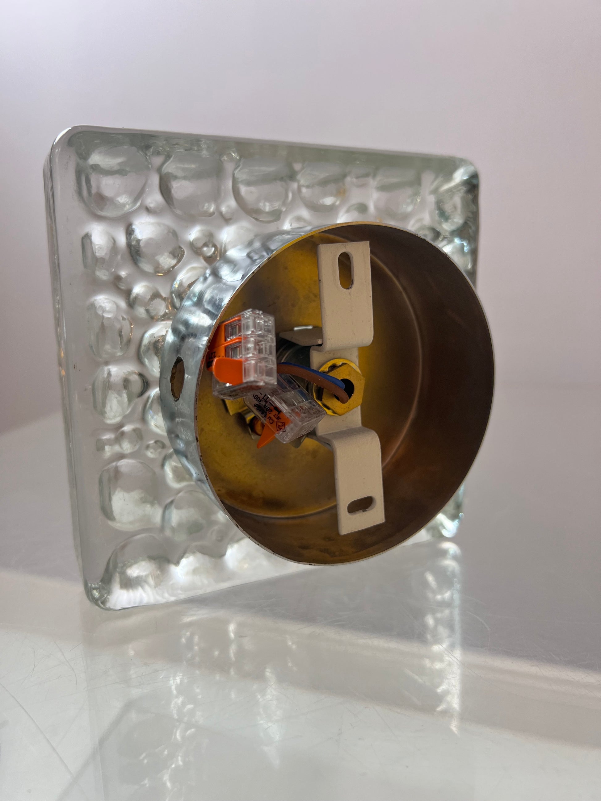 Wandlampe Ice Cube Glas Chrom