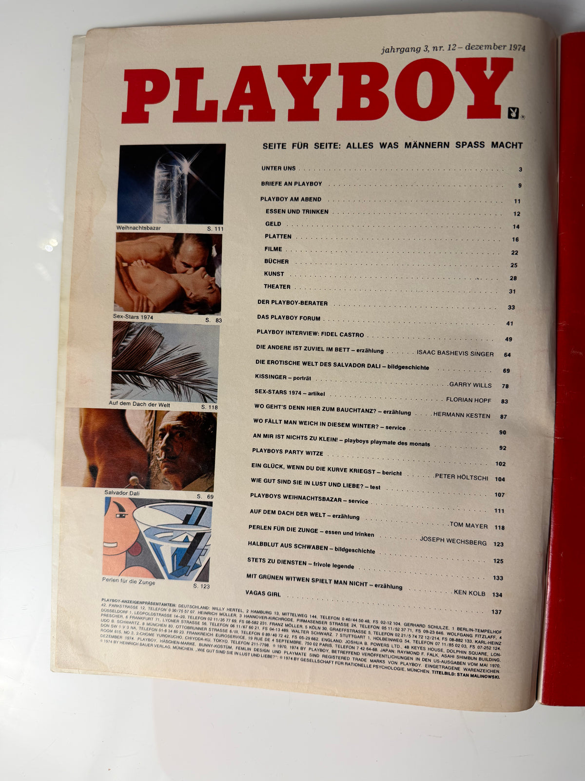 Playboy - Deutsche Ausgabe Dezember 1974