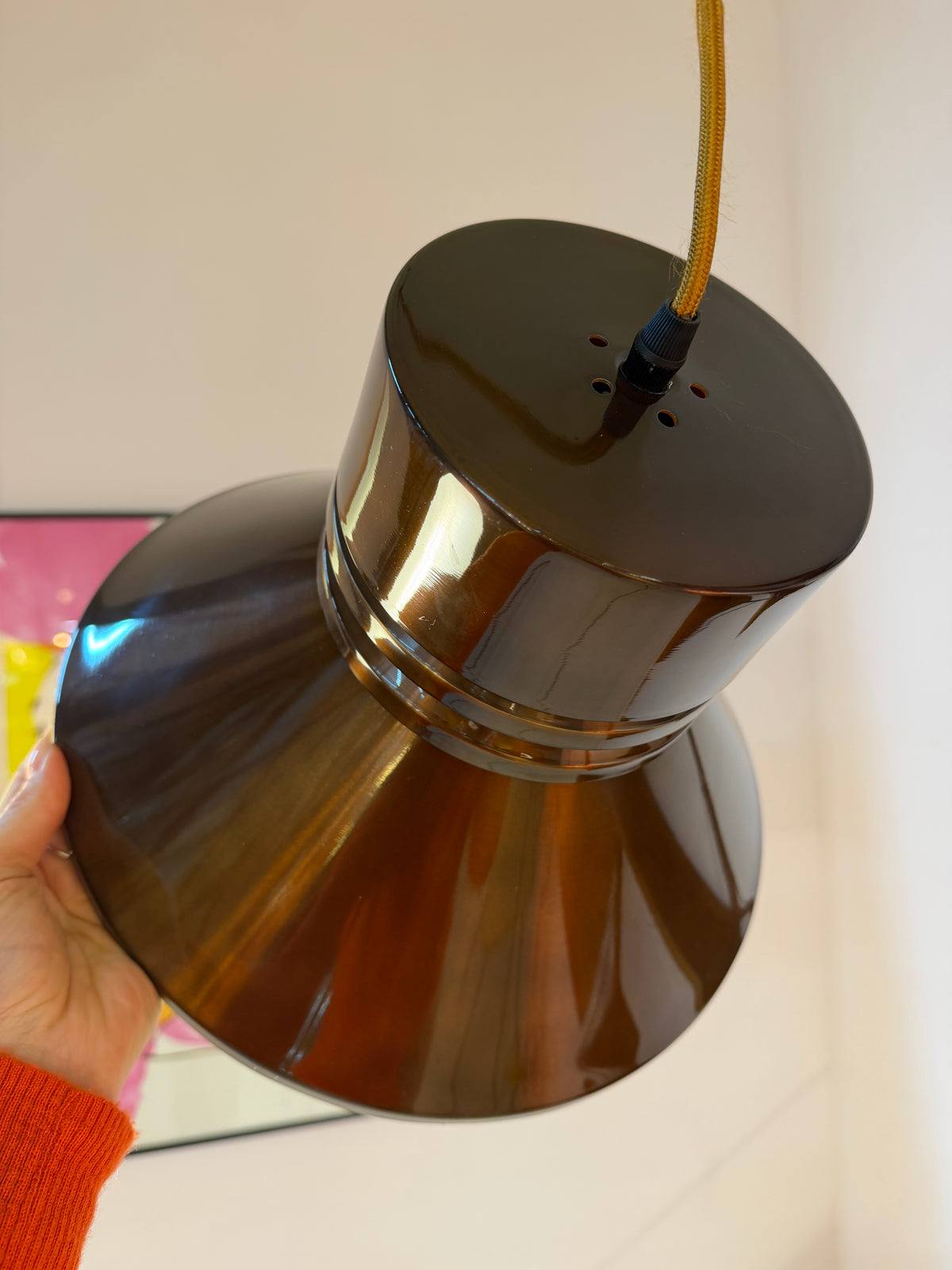 Hängelampe braun orange von Carl Thore