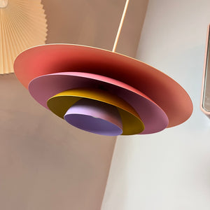 Lamellenlampe neu lackiert rosa orange