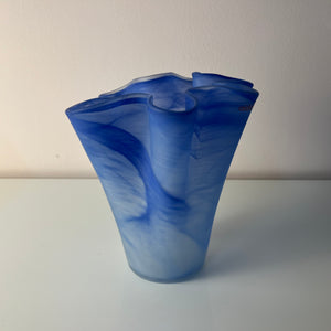 Vase Fazoletto blau Glas von Aida
