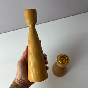 Set: 2x Kerzenständer Eiche