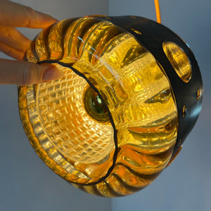 Hängelampe Kupfer Glas von Nanny Still für Raak