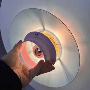 Lamellenlampe neu lackiert rosa mint