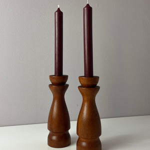 Set: 2x Kerzenständer Teak