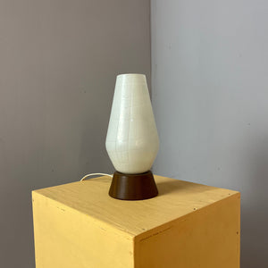 Tischlampe Teak Glas von Temde