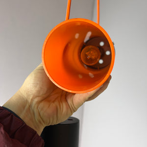 Hängelampe orange schwarz Kunststoff Metall