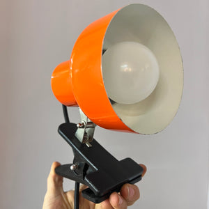 Klemmlampe orange 70er