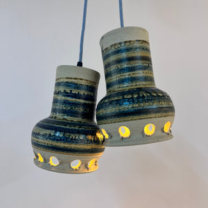 Hängelampe blau beige Keramik von Per Engstrøm