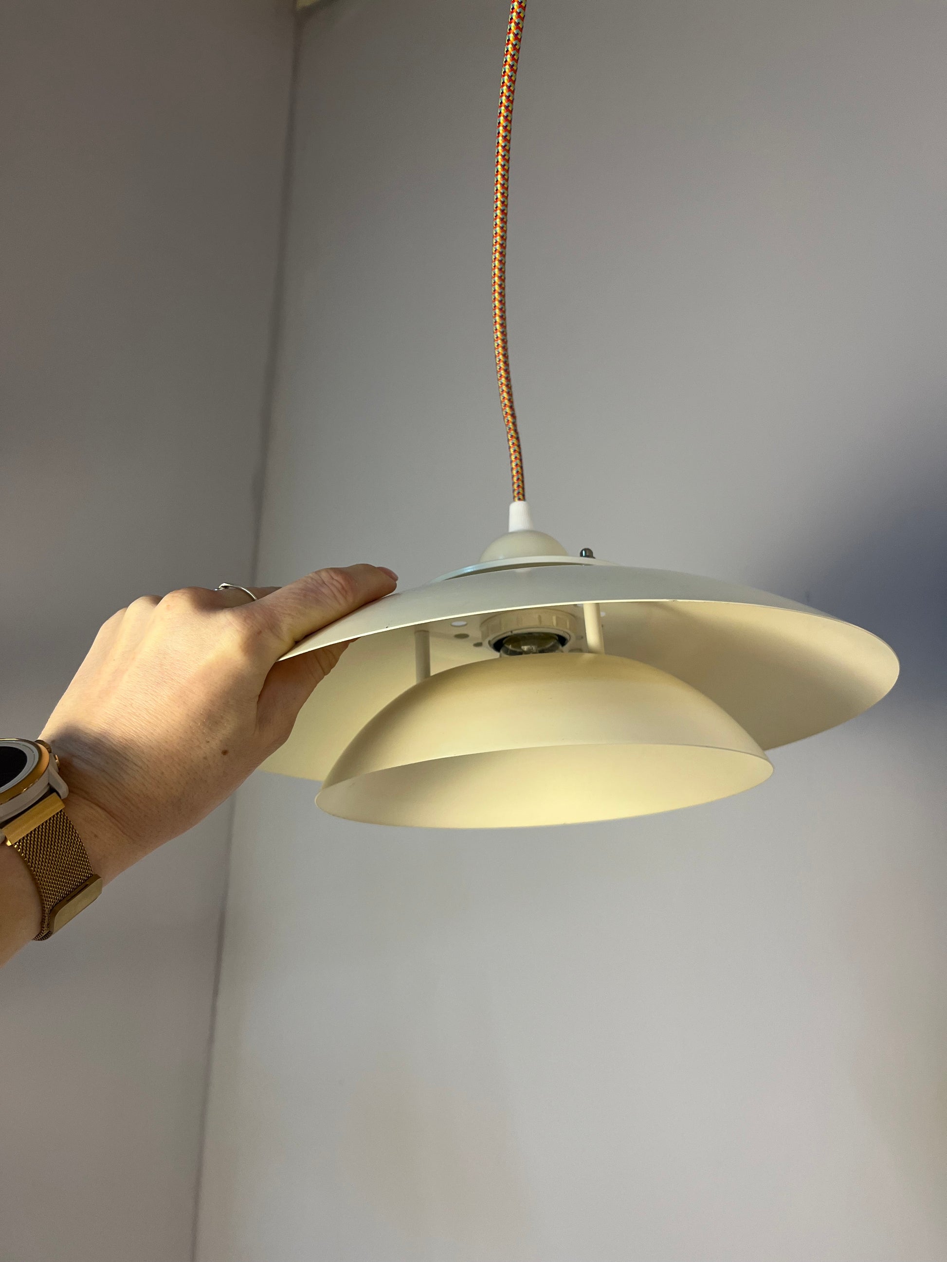 Lamellenlampe creme aus Dänemark