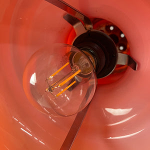 Hängelampe rot Glas