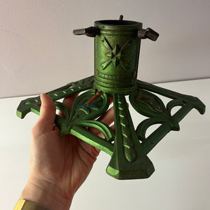 Tannenbaumständer grün Gusseisen