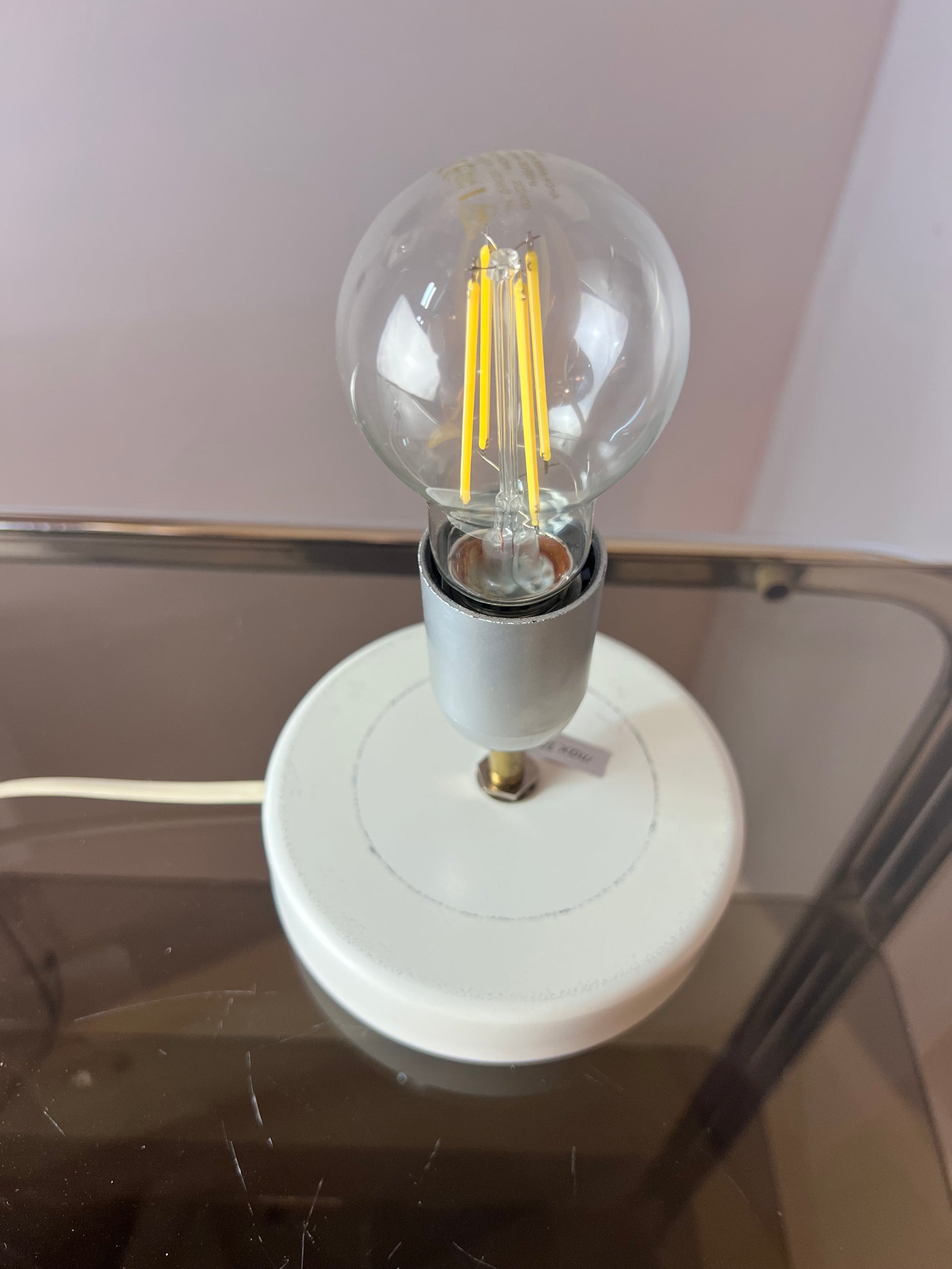 Tischlampe gelb Glas von Doria