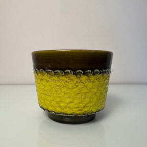 Blumentopf 1516/12 gelb oliv Keramik