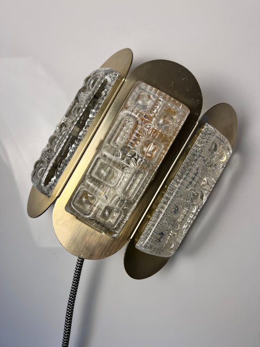 Wandlampe Messing Glas von Vitrika