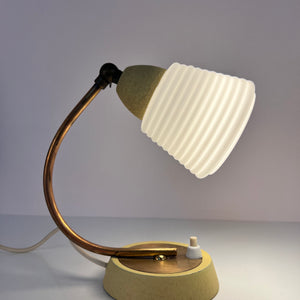 Schreibtischlampe Messing mit Glasschirm