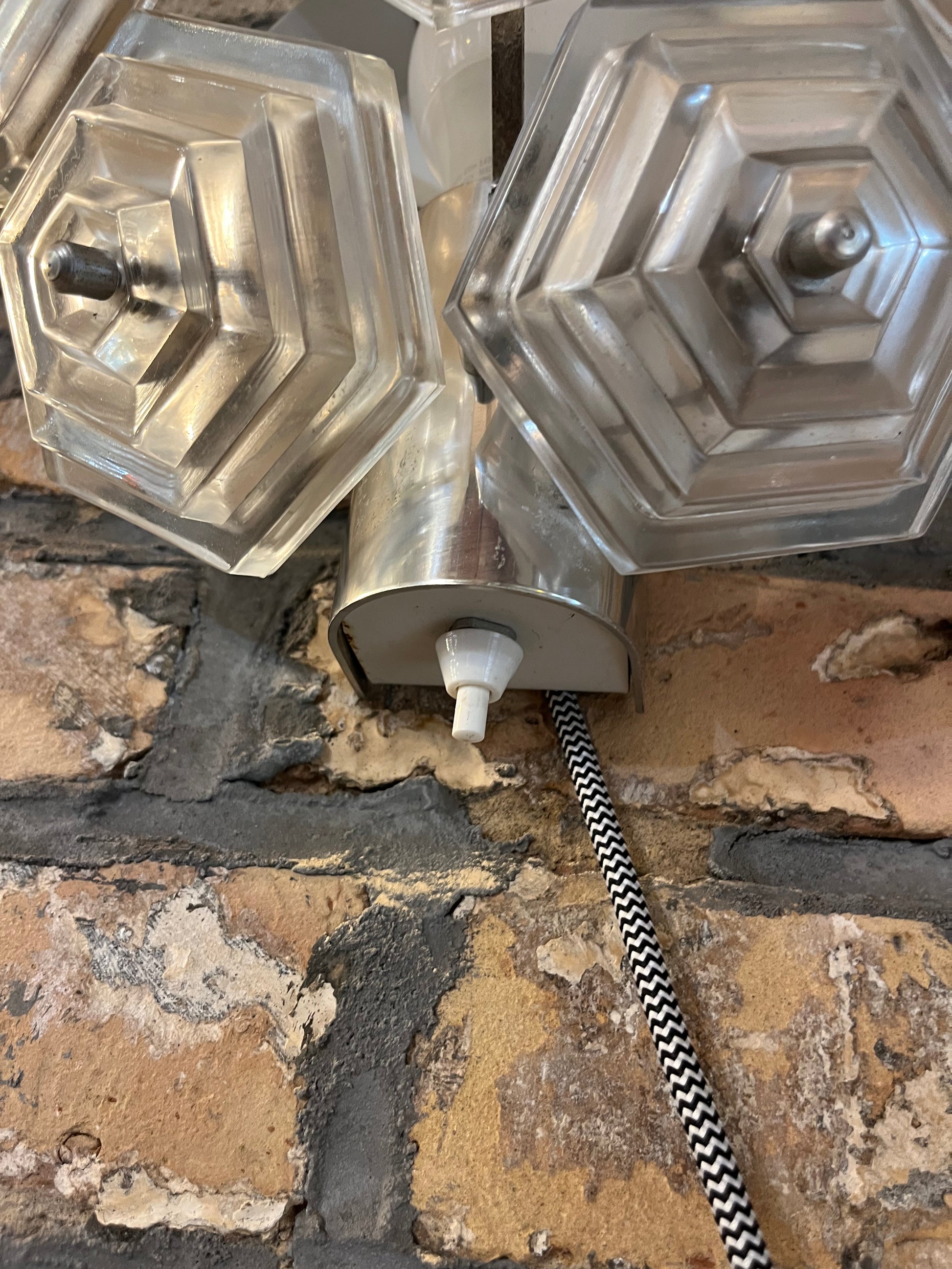 Wandlampe Eiskristall von VEB Kristallleuchtenbau Ebersbach