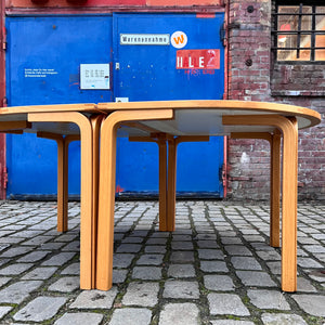 Halbrunder Esstisch grau Buche von Rud Thygesen & Johnny Sørensen für Farstrup