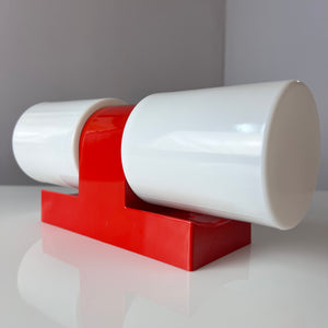 Badlampe rot Kunststoff & Opalglas