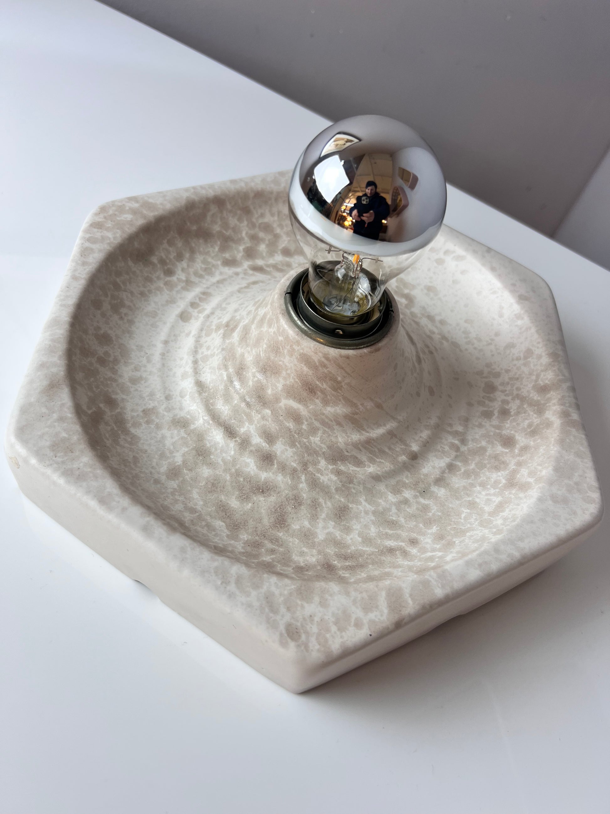 Wandlampe creme Keramik von Hustadt Leuchten