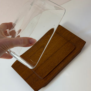 Käsebrett Teak mit Glasdeckel