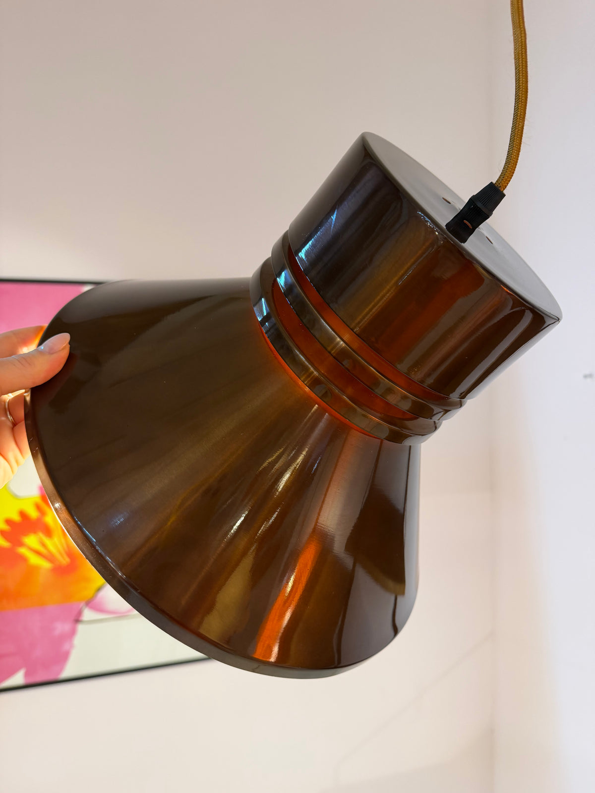 Hängelampe braun orange von Carl Thore
