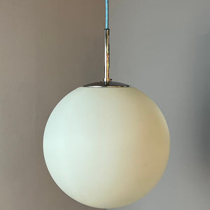 Kugellampe weiß Chrom von Glashütte Limburg