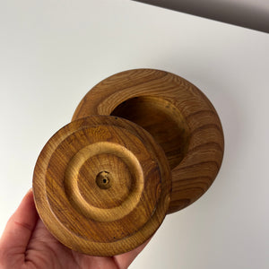 Dose Teak mit Deckel aus Dänemark
