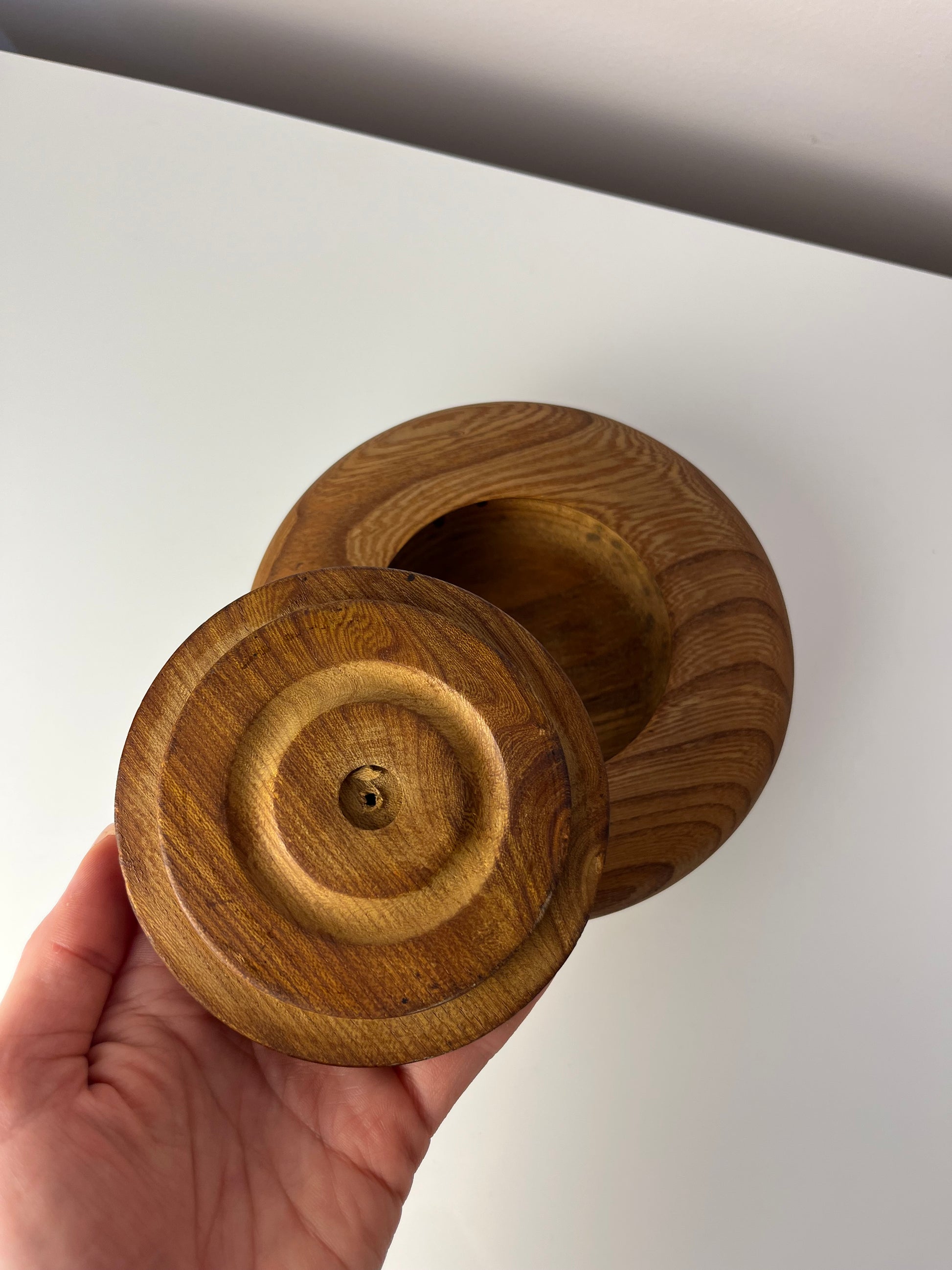 Dose Teak mit Deckel aus Dänemark