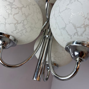 Kronleuchter mit 6 Kugeln von Richard Essig für Hustadt