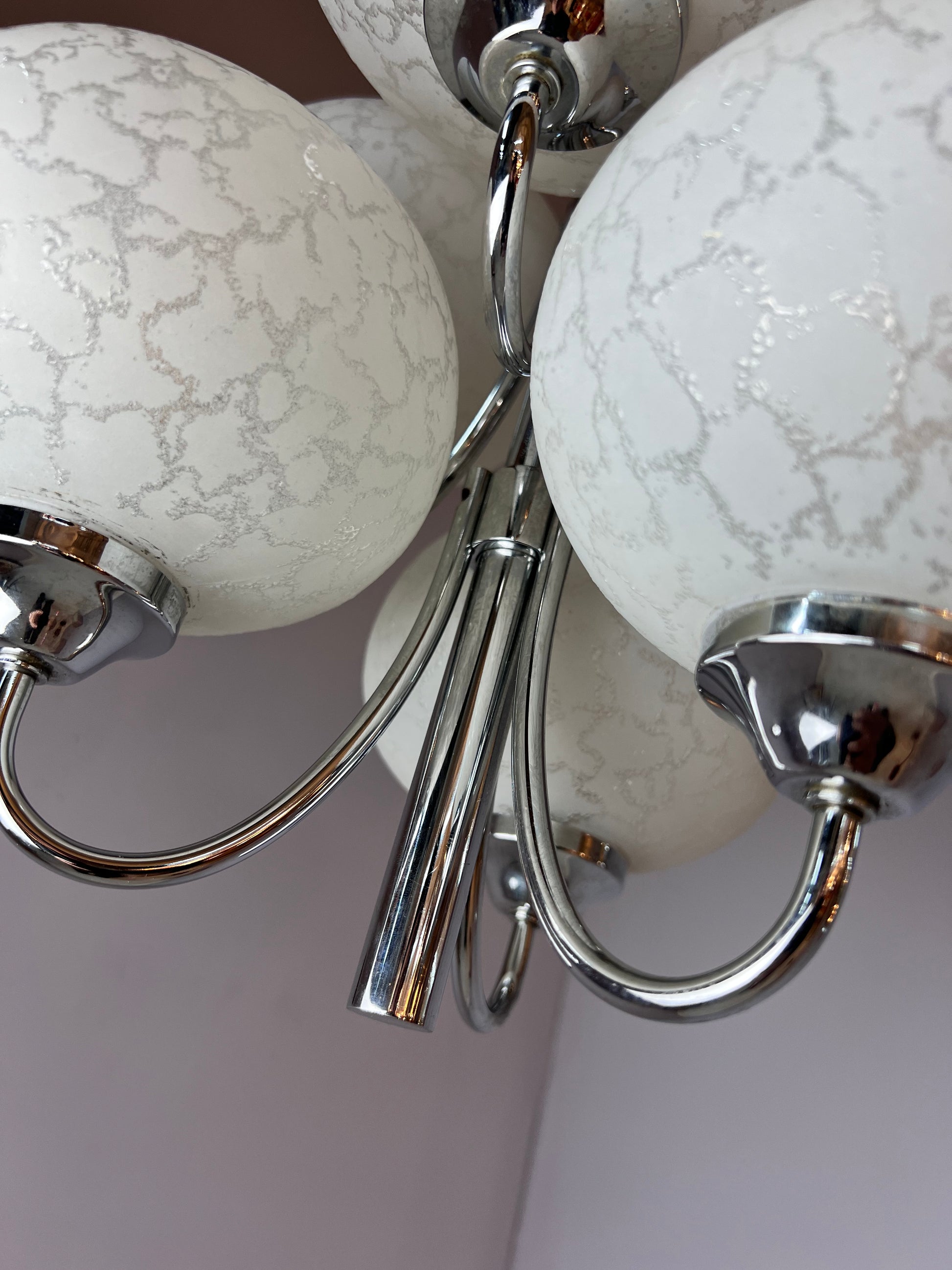 Kronleuchter mit 6 Kugeln von Richard Essig für Hustadt