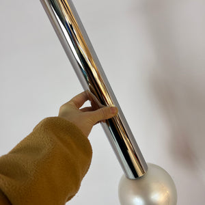 Hängelampe Big Globe Perlmutt Chrom von Motoko Ishii für STAFF