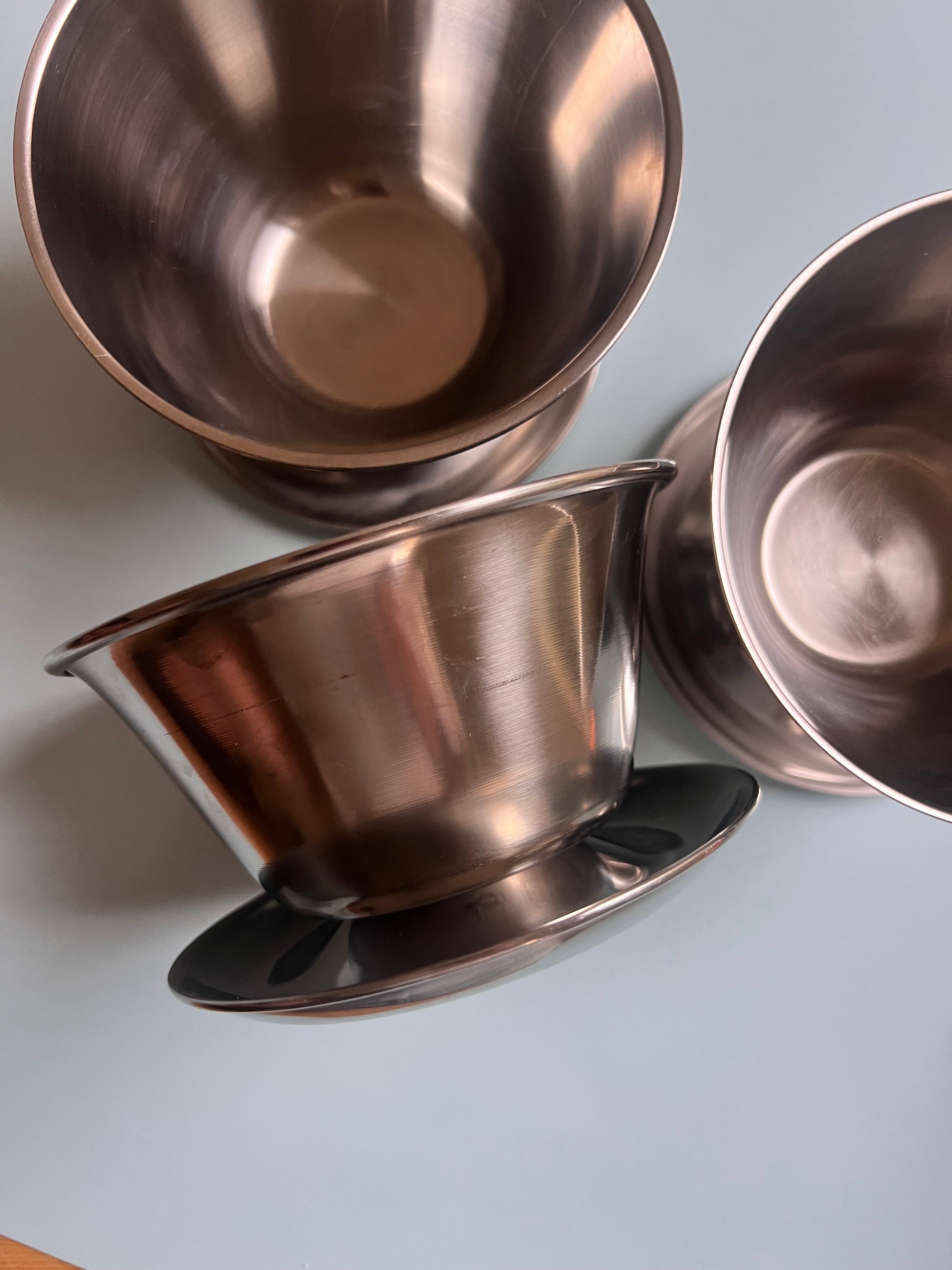 Set: 3x Eisbecher Stainless Steel aus Dänemark