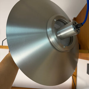 Lamellenlampe Modell Dania 2040 silber von Kurt Wiborg für JEKA