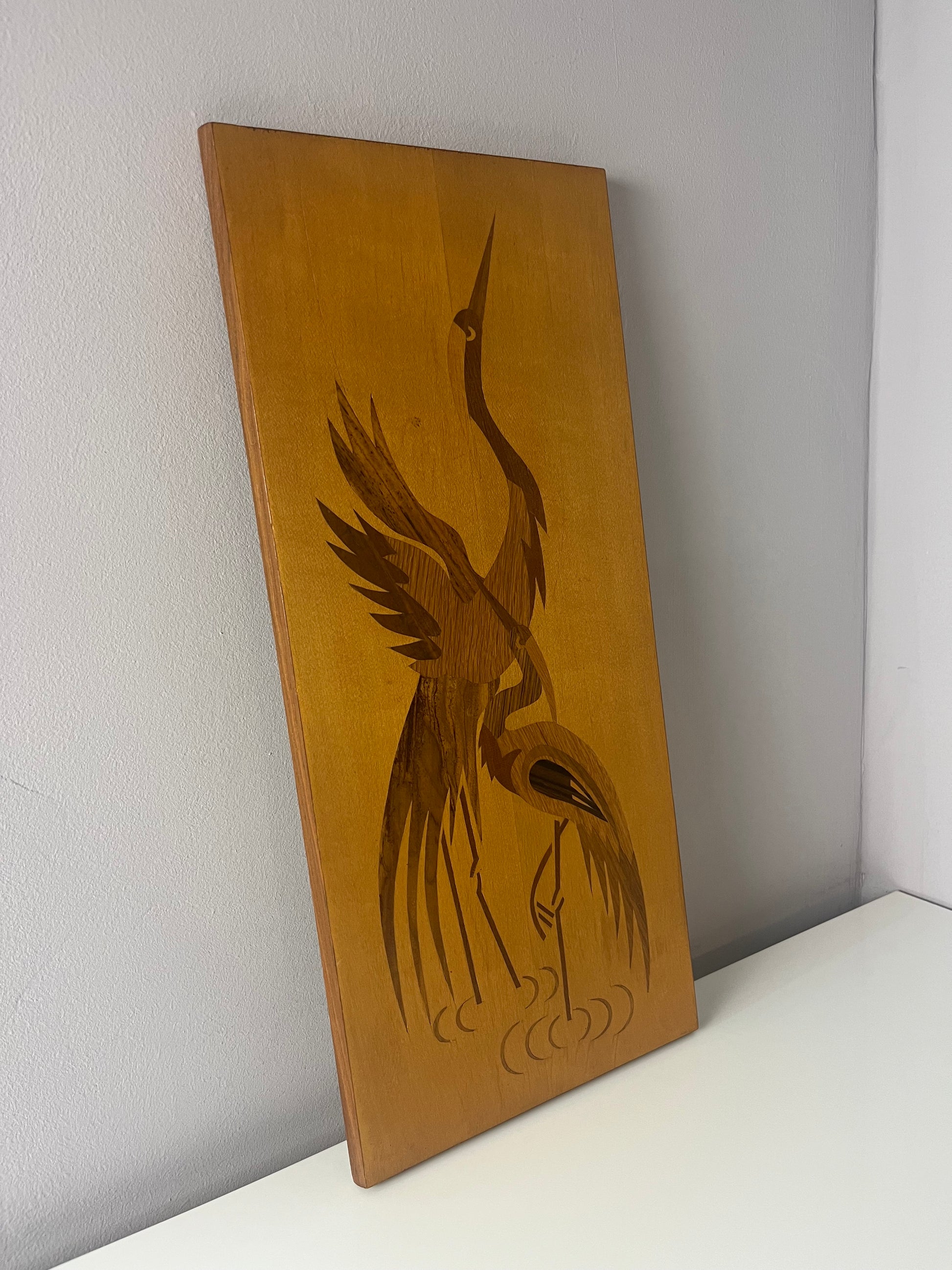 Intarsienbild Kraniche