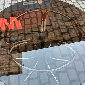 Runder Esstisch Rauchglas & Chrom von Gastone Rinaldi