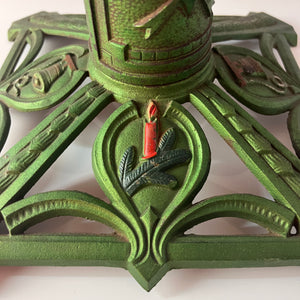 Tannenbaumständer grün Gusseisen